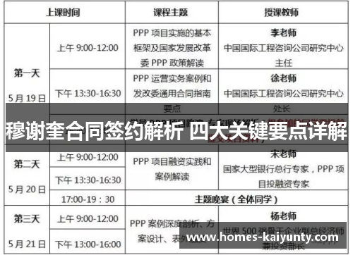 穆谢奎合同签约解析 四大关键要点详解