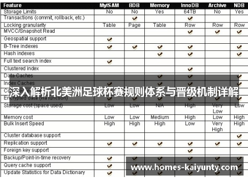 深入解析北美洲足球杯赛规则体系与晋级机制详解
